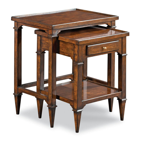 WoodbridgeFurniture Marseille Tray Top Nesting Tables with Storage